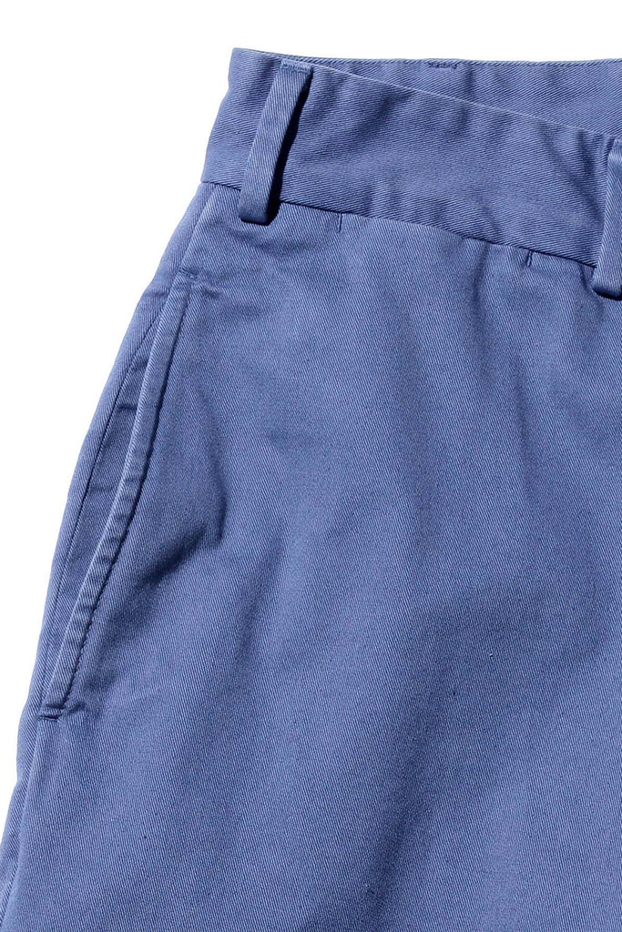 Beams Plus - Plain Front Shorts Cut-Off Twill Garment Dye - Blue - Canoe Club
