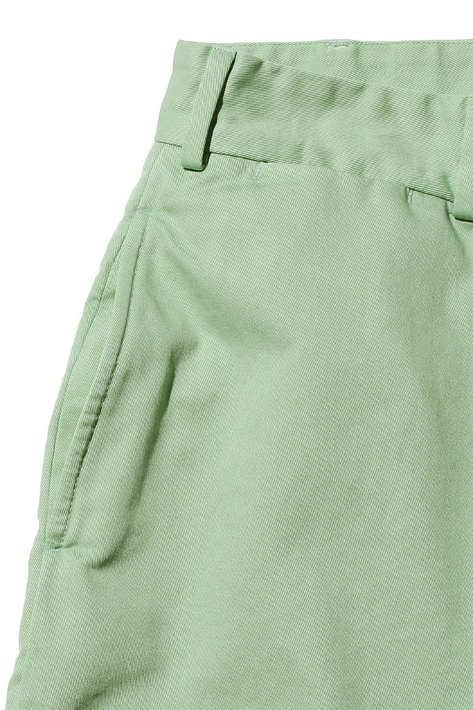 Beams Plus - Plain Front Shorts Cut-Off Twill Garment Dye - Mint Green - Canoe Club