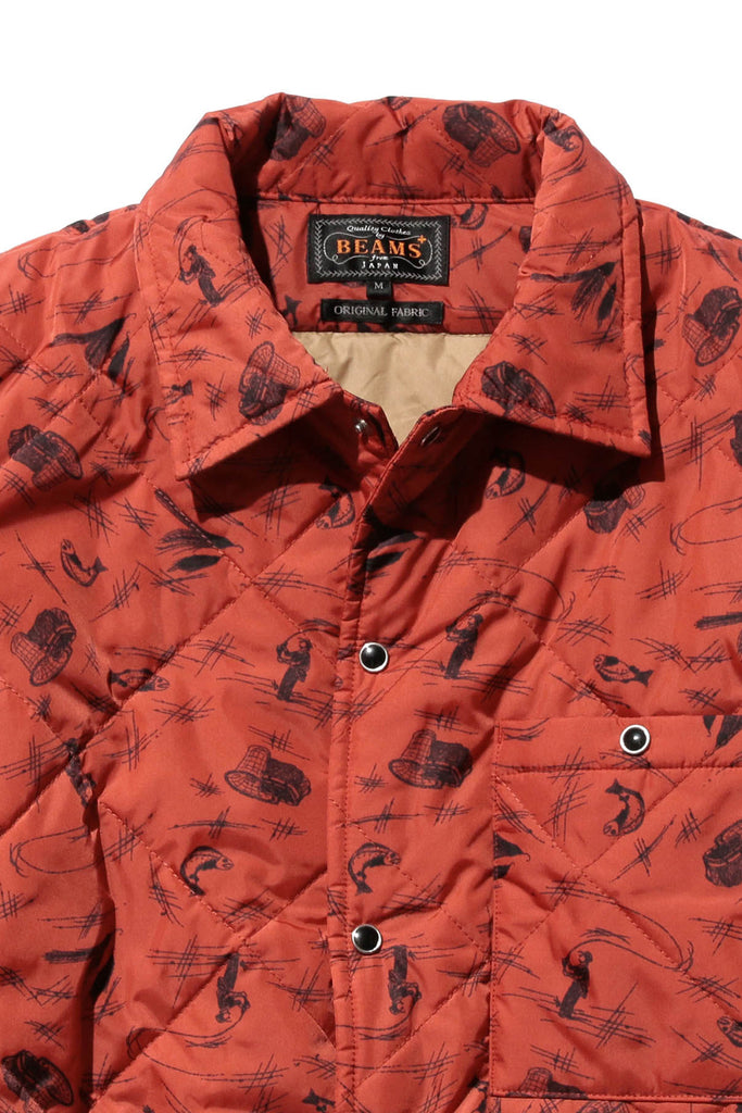 Beams Plus - Quilt Shirt Nylon - Rust - Canoe Club