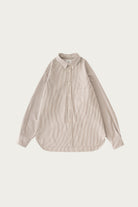 Beams Plus - Studio Nicholson x Beams+ Lisa Oxford Shirt - Brown/White Stripe - Canoe Club