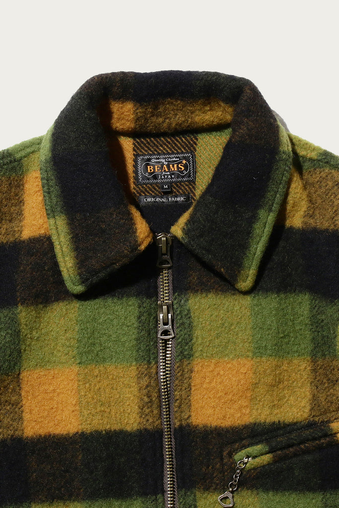 Beams Plus - Wool Plaid Sports Jacket - Green - Canoe Club