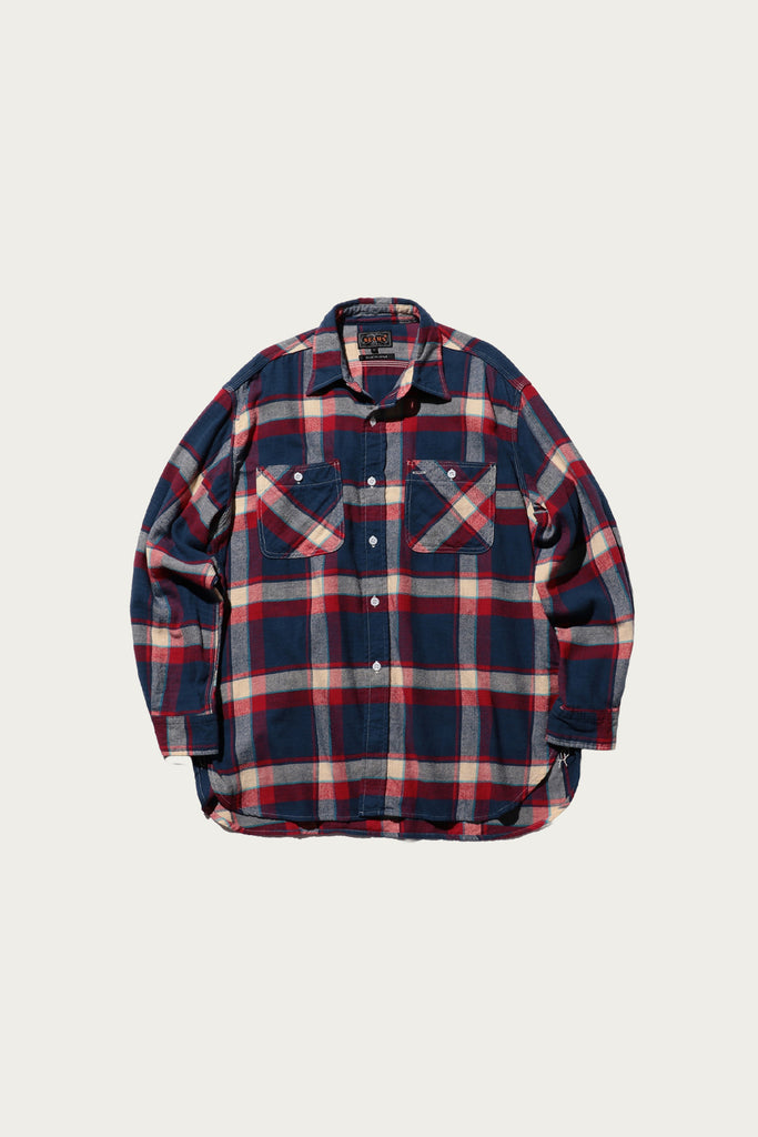 Beams Plus - WORK Indian Flannel Plaid - Blue - Canoe Club
