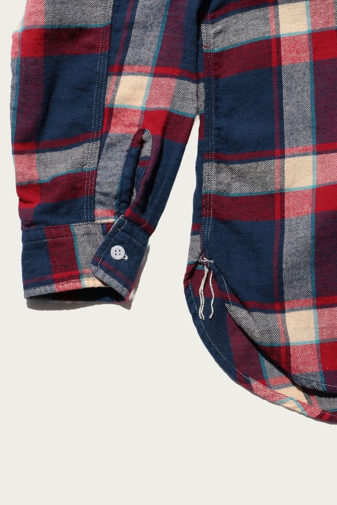 Beams Plus - WORK Indian Flannel Plaid - Blue - Canoe Club