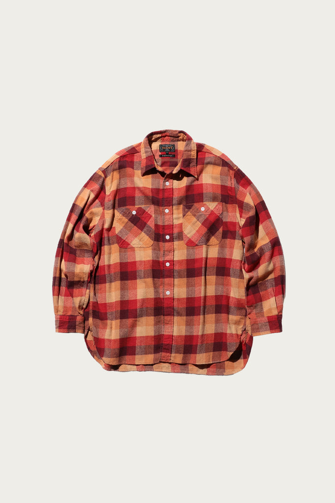 Beams Plus - WORK Indian Flannel Plaid - Red - Canoe Club