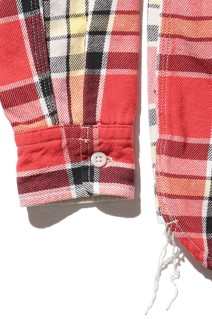 Beams Plus - Workshirt Nel Check - Red - Canoe Club