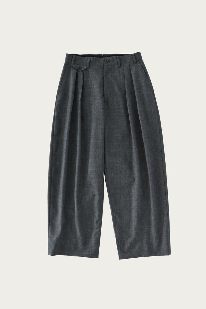 Beams Plus - Studio Nicholson x Beams+ Alvy Double Pleat Pant - Charcoal Marl - Canoe Club