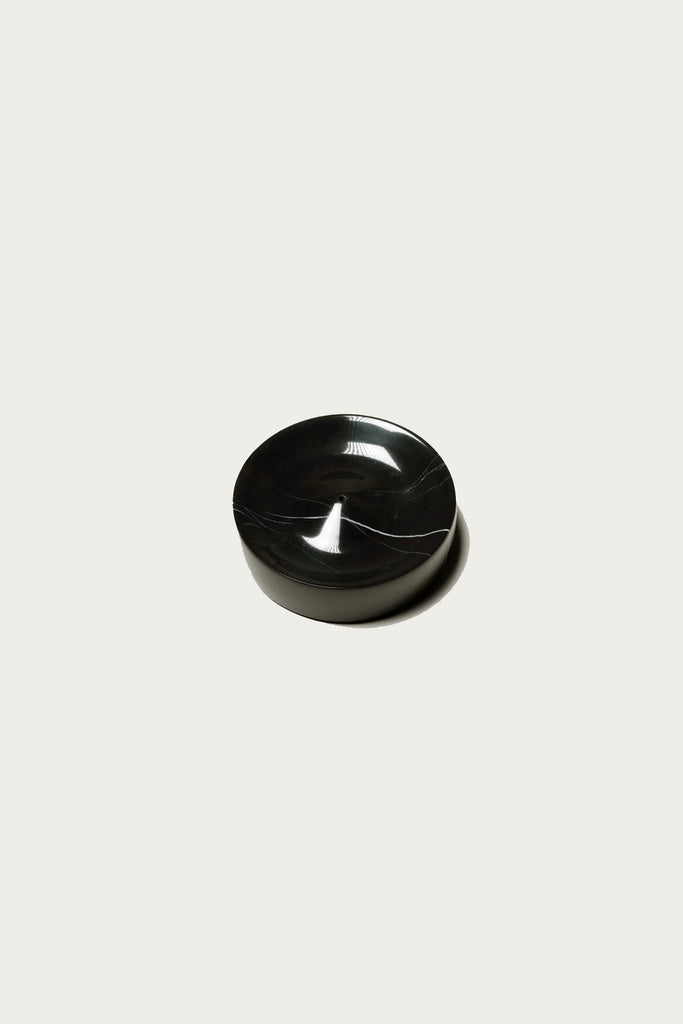 Binu Binu - Marble Incense Holder - Black Marquina Marble - Canoe Club