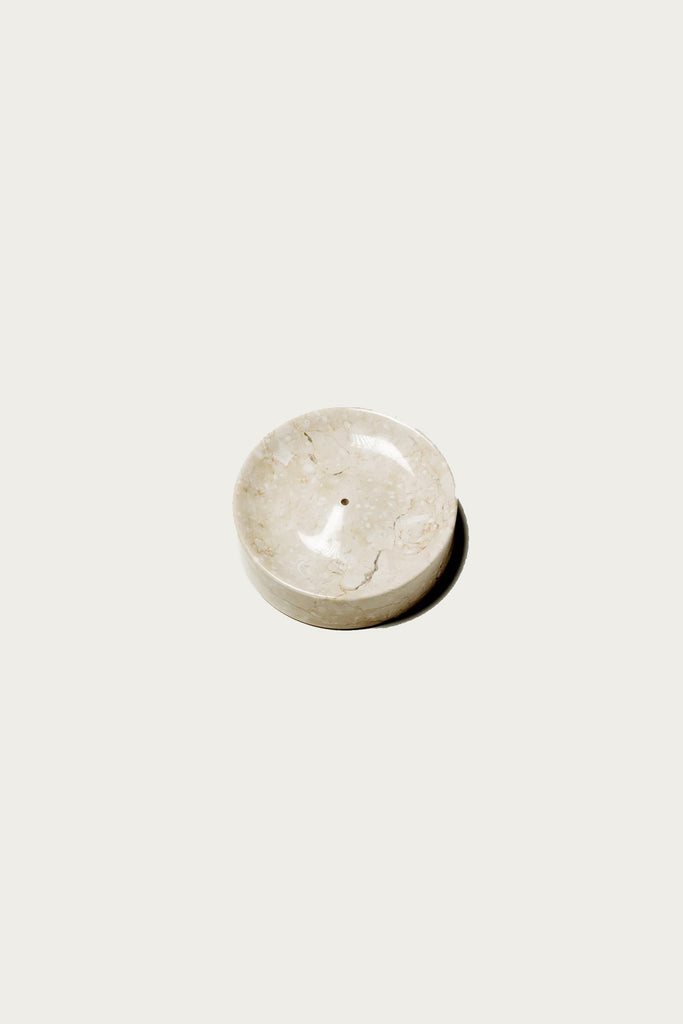 Binu Binu - Marble Incense Holder - Cream Marble - Canoe Club