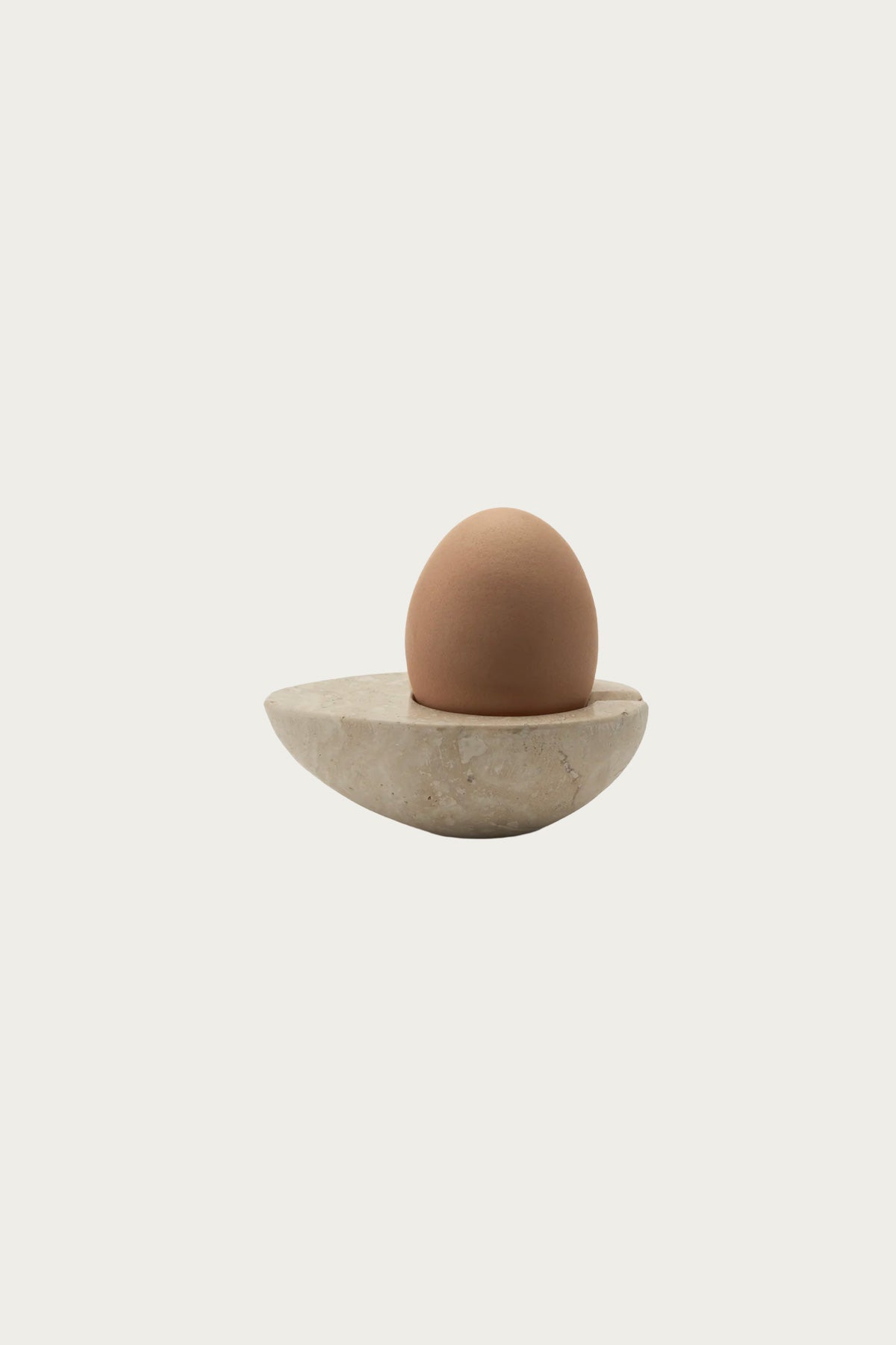 Binu Binu - Marble Sauna Egg Cup - White Travertine - Canoe Club