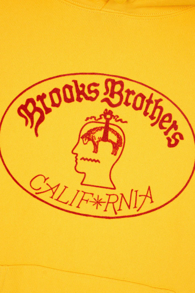 Brain Dead - Brain Dead x Brooks Brothers California Logo Hoodie - Yellow - Canoe Club