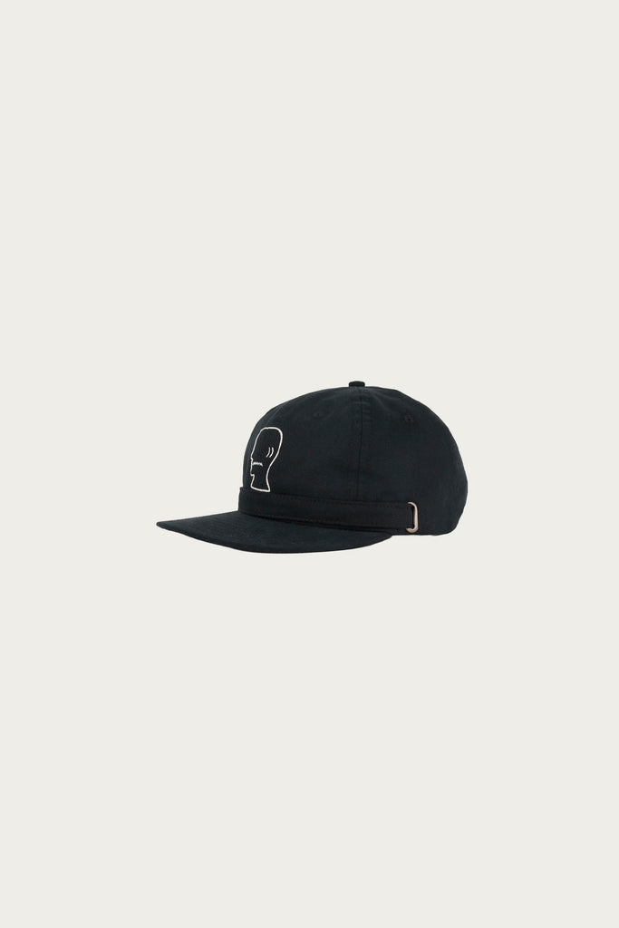 Brain Dead - Extended Strap 6 Panel Logohead Hat - Black - Canoe Club
