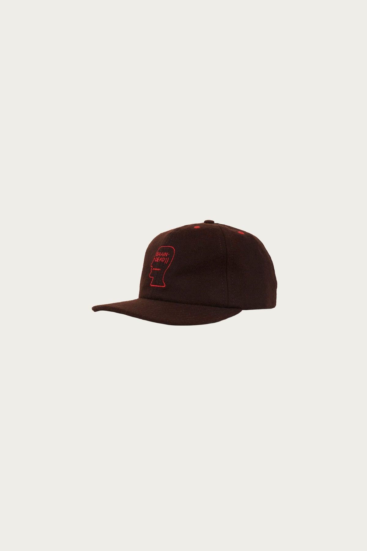 Brain Dead - Flannel Logo Head 6 Panel Hat - Brown - Canoe Club
