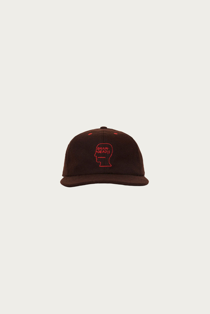 Brain Dead - Flannel Logo Head 6 Panel Hat - Brown - Canoe Club