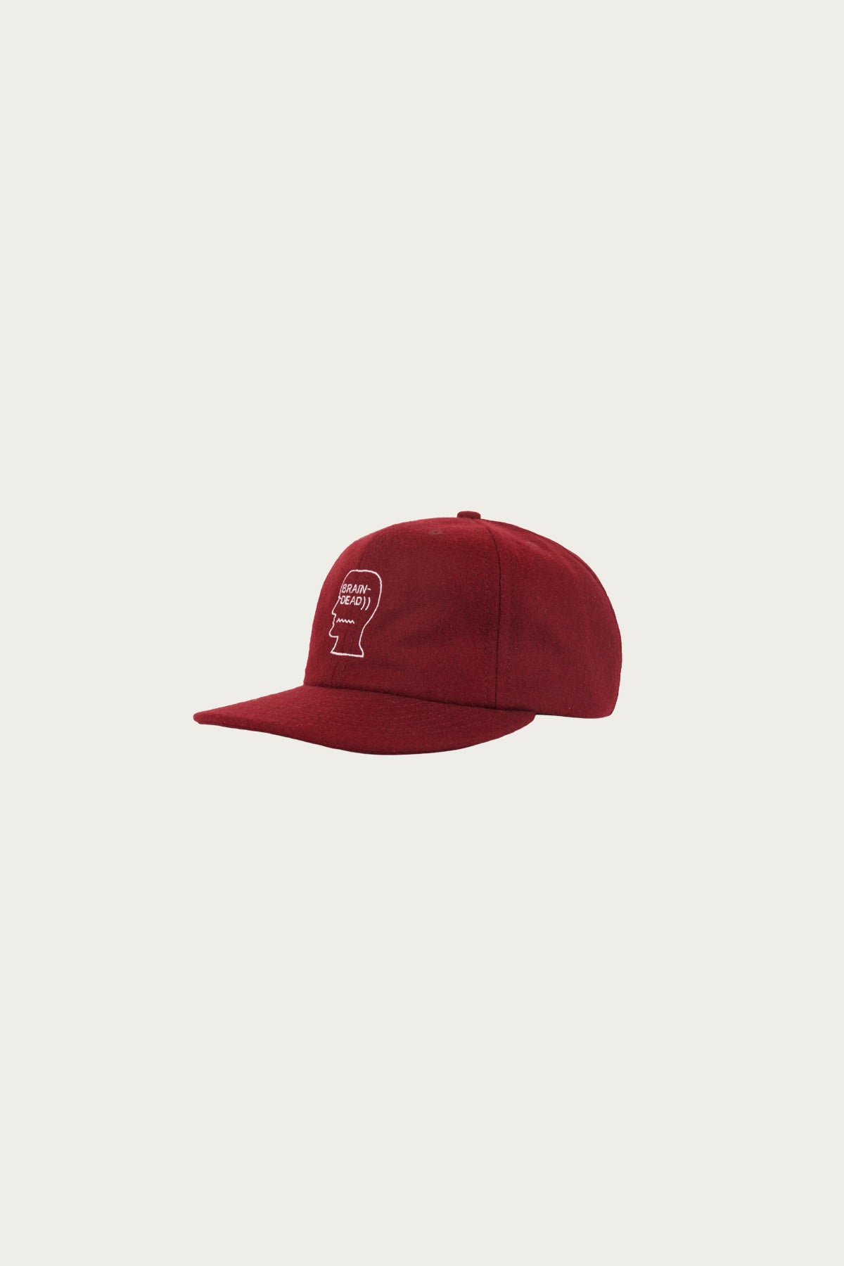 Brain Dead - Flannel Logohead 6 Panel Hat - Burgundy - Canoe Club