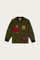 Brain Dead - Future Vision Boxy Knit Sweater - Olive - Canoe Club
