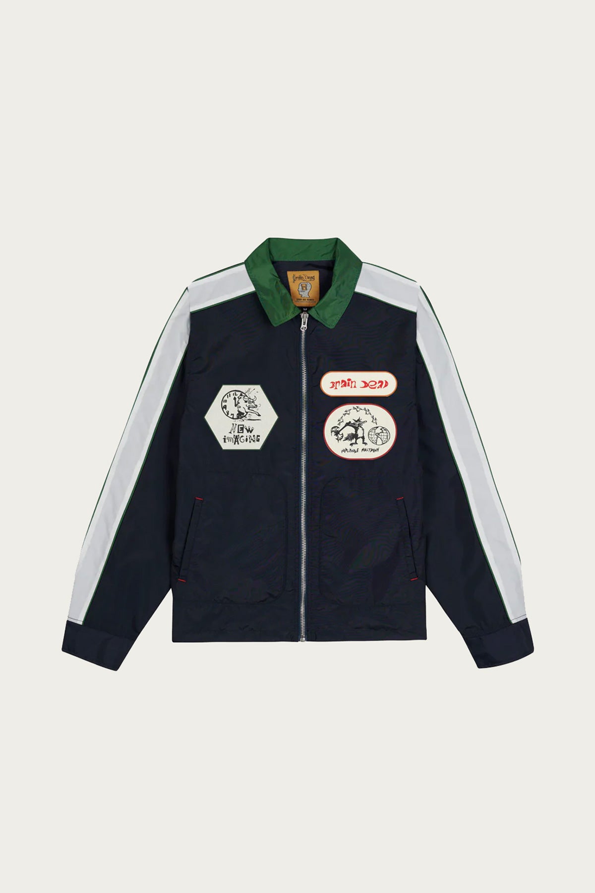 Brain Dead - Meltdown Racing Jacket - Navy - Canoe Club