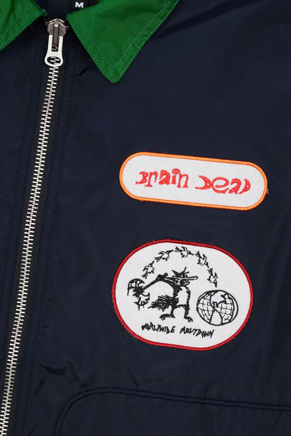 Brain Dead - Meltdown Racing Jacket - Navy - Canoe Club
