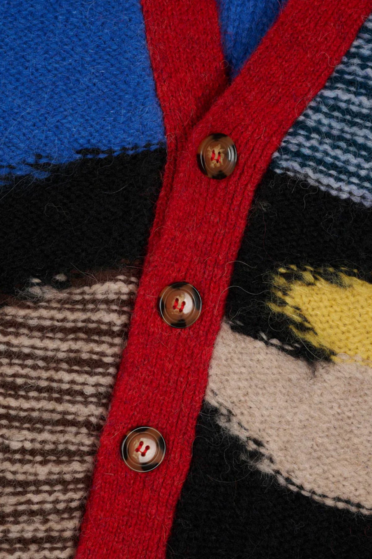 Brain Dead - Mixed Pattern Cardigan - Olive/Multi - Canoe Club