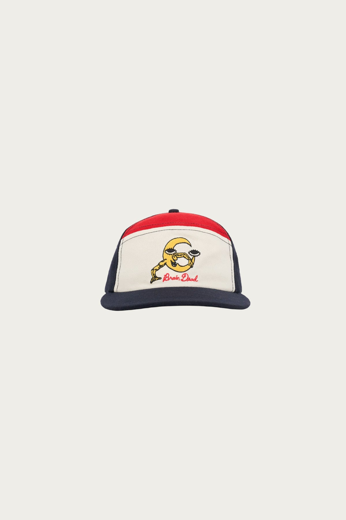 Brain Dead - Waning Crescent Curved Front 6 Panel Hat - Navy/Multi - Canoe Club