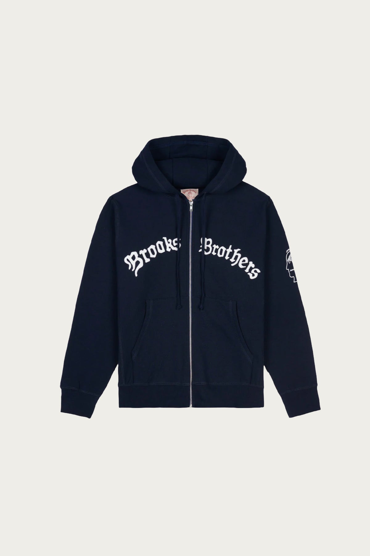 Brain Dead - Brain Dead x Brooks Brothers California Logo Zip Hoodie - Navy - Canoe Club