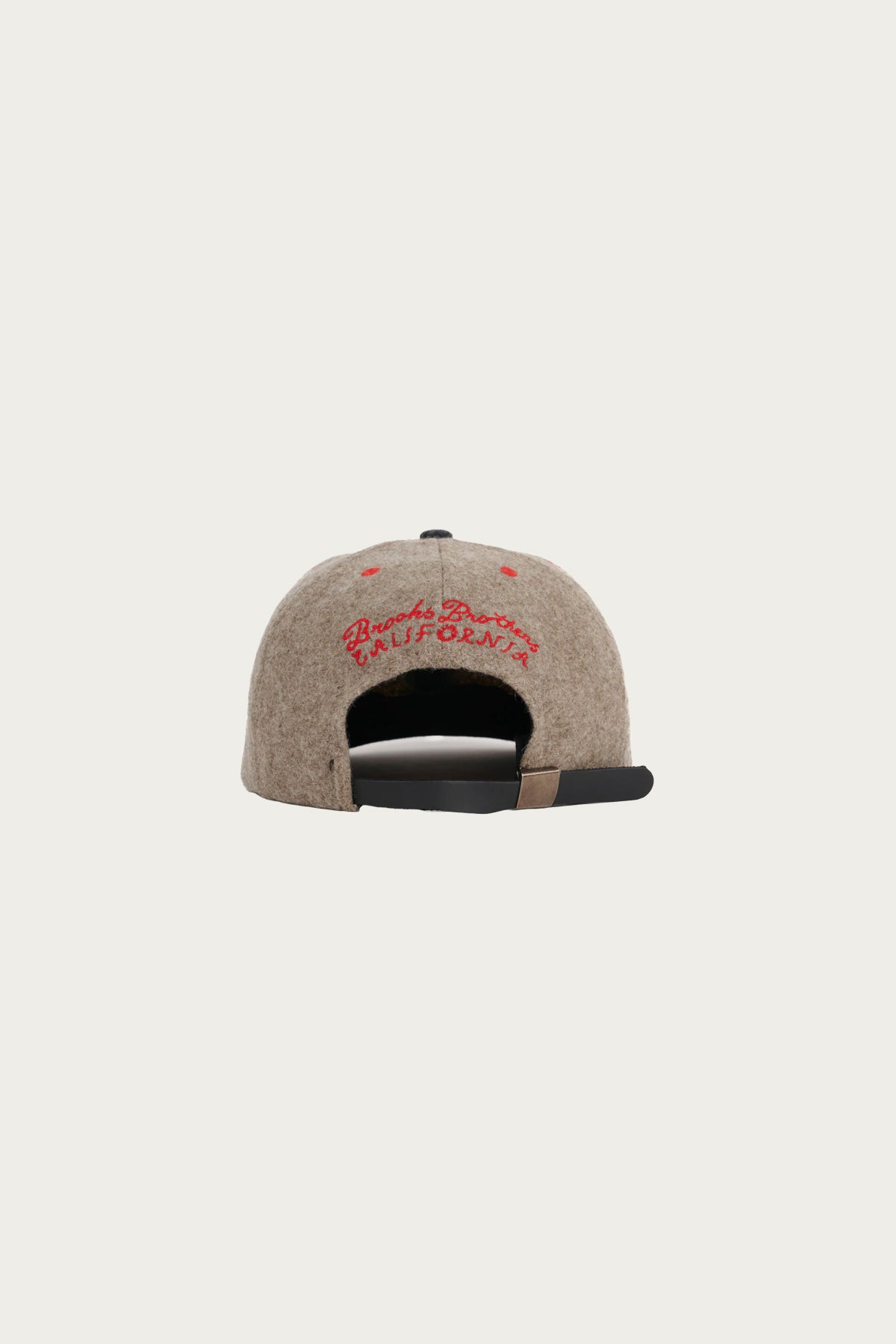 Brain Dead - Brain Dead x Brooks Brothers California Wool Logo Cap - Taupe/Grey - Canoe Club