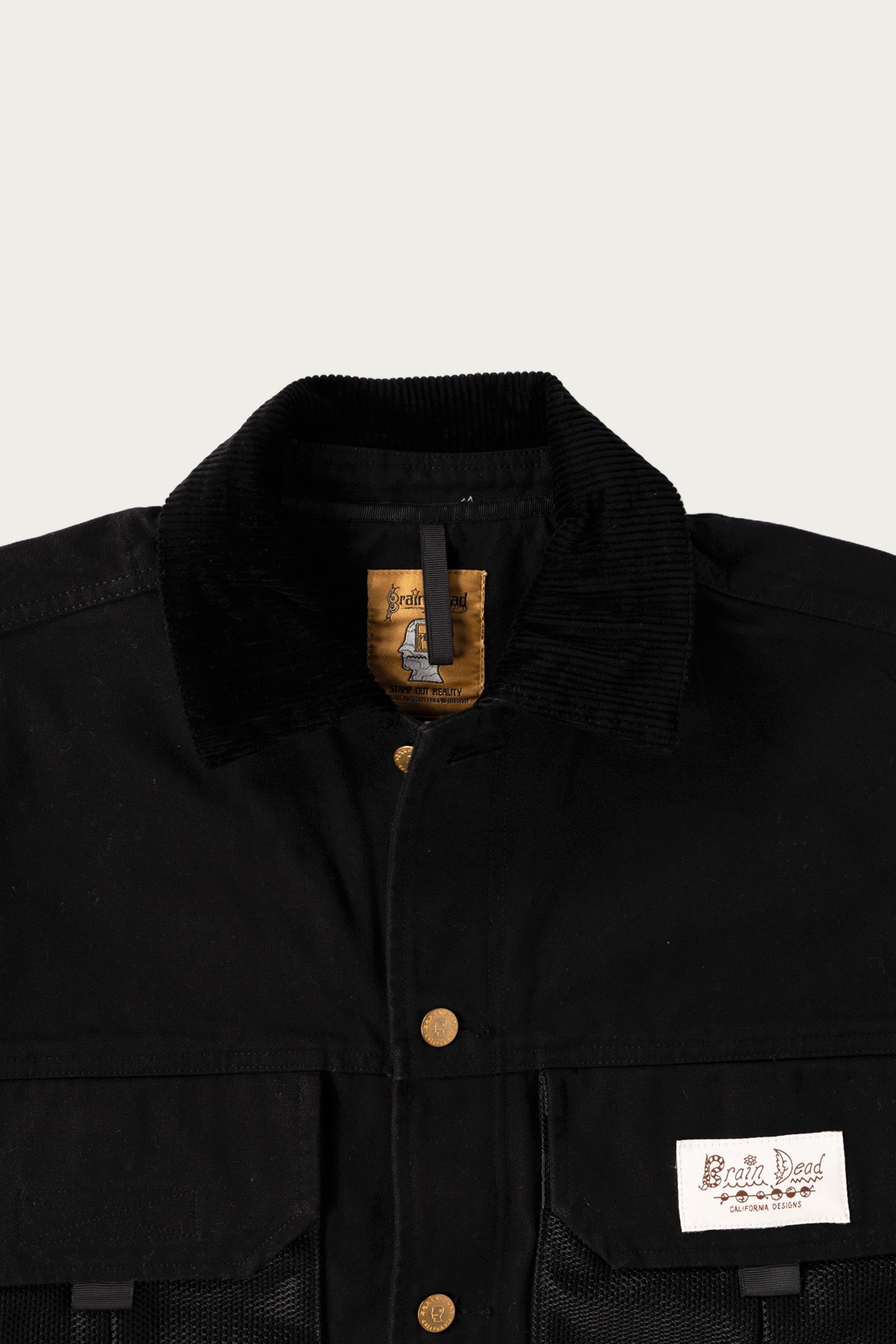 Brain Dead - Cropped Chore Jacket - Black - Canoe Club