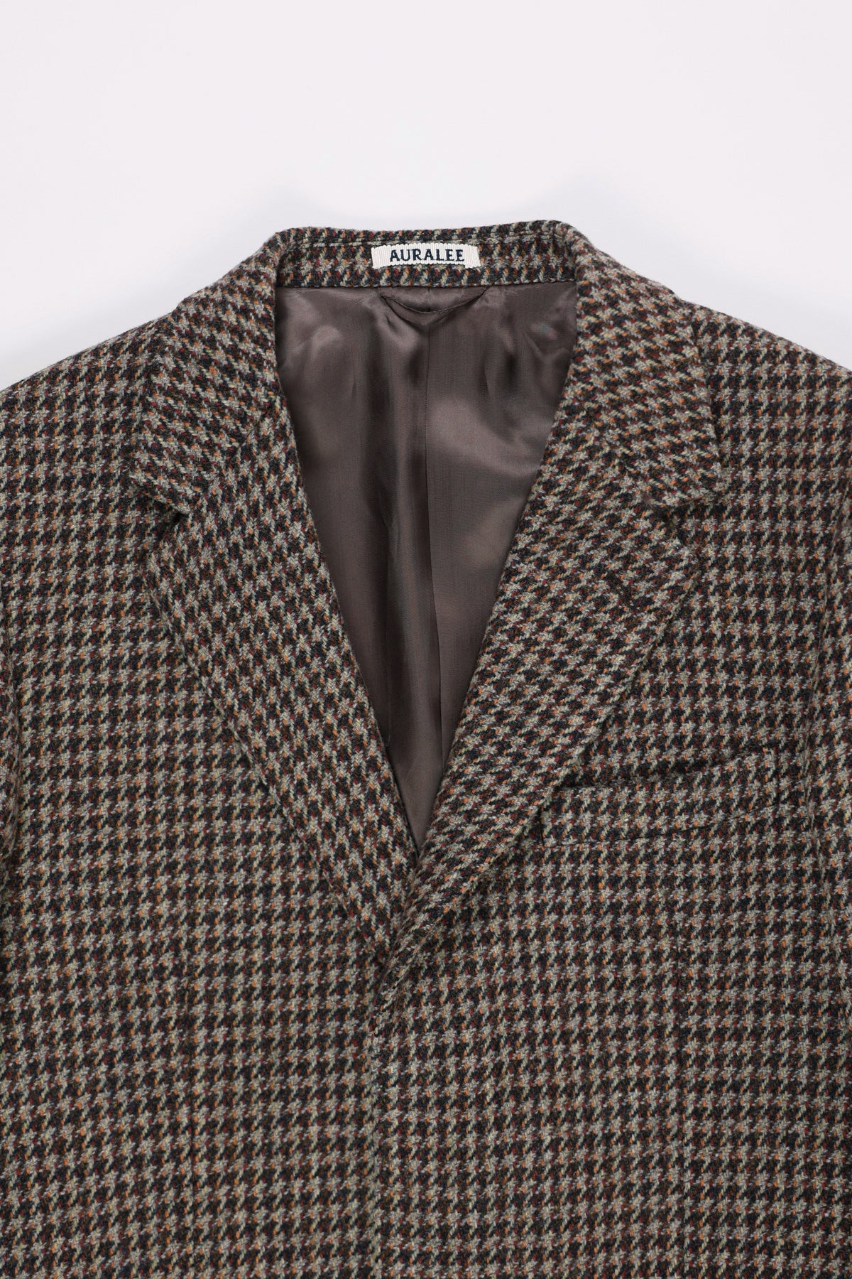 Auralee - British Wool Tweed Over Jacket - Brown Tweed - Canoe Club