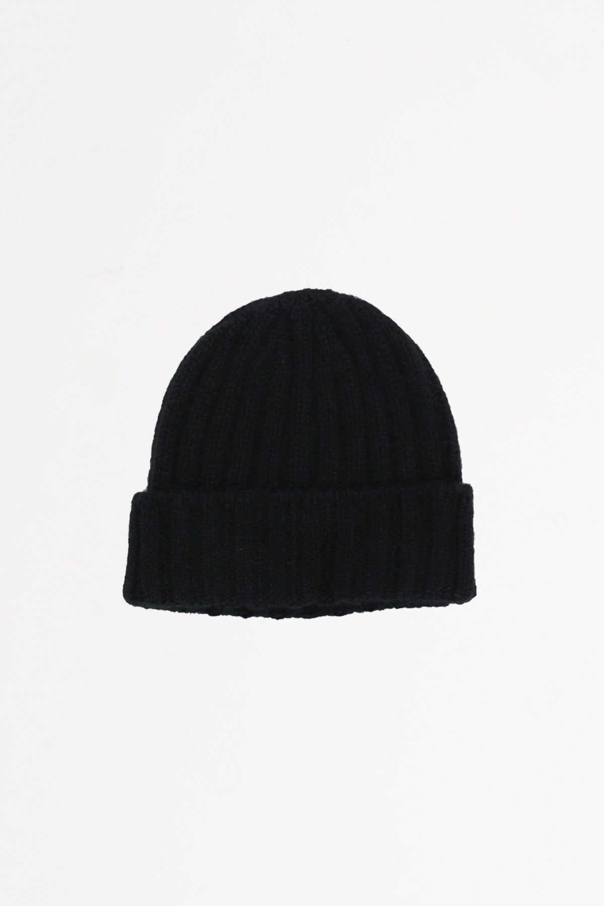 Cableami - Cashmere 2x2 Rib Watchcap - Black - Canoe Club