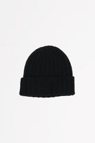 Cableami - Cashmere 2x2 Rib Watchcap - Black - Canoe Club