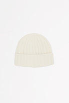 Cableami - Cashmere 2x2 Rib Watchcap - White - Canoe Club