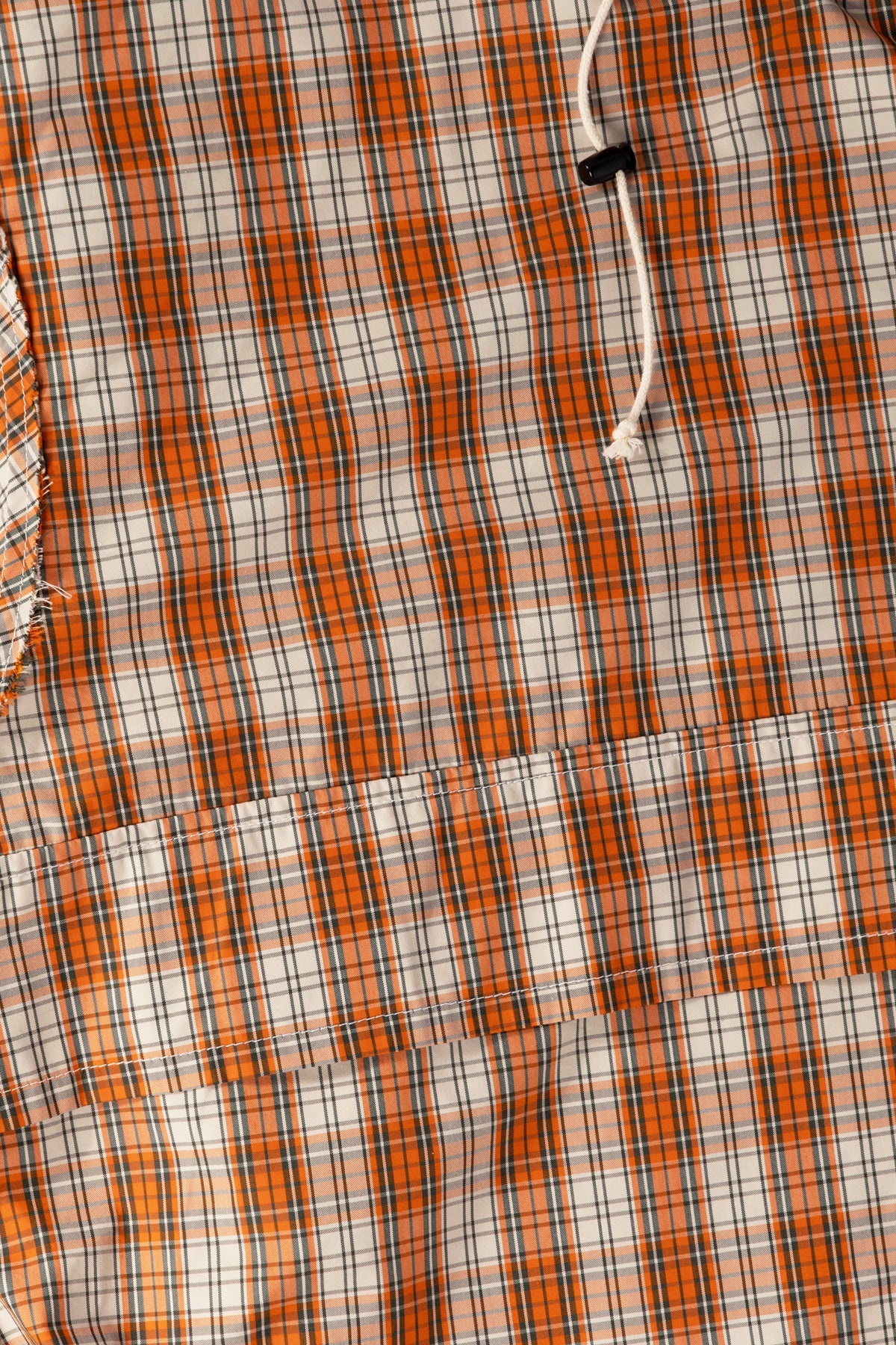 Camiel Fortgens - Cropped Outdoor Jacket - Orange/Brown Check - Canoe Club
