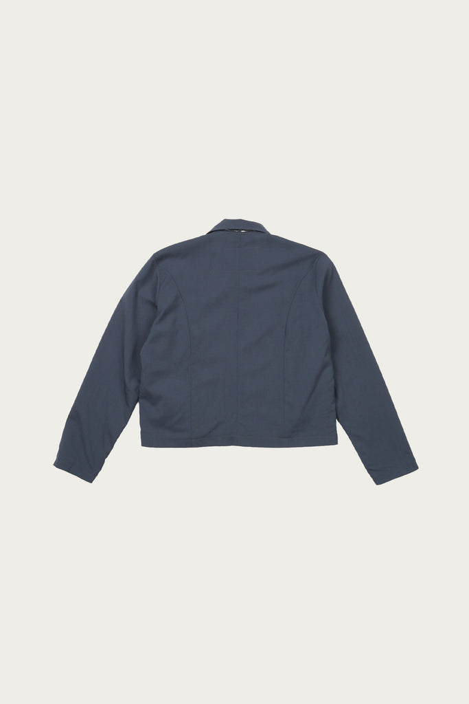 Camiel Fortgens Fitted Zip Jacket | Petrol Light Wool | Canoe Club