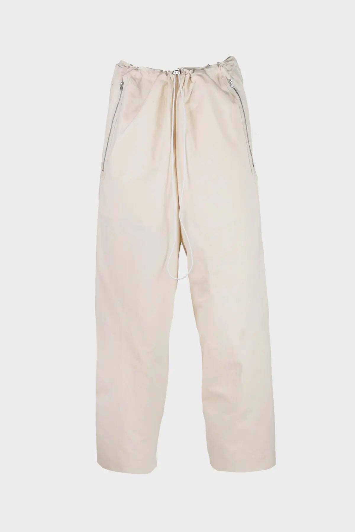 Sun-Dried Canvas Simple Pants - White