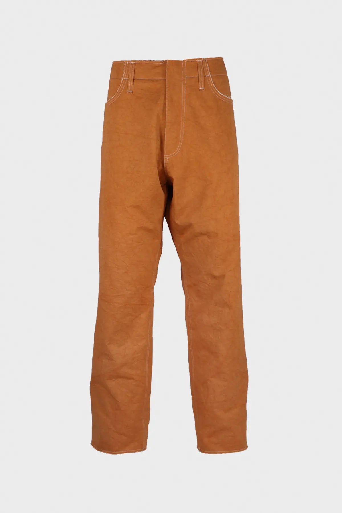 Sun Dried Cotton Twill Normal Jeans - Orange