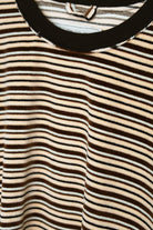 Camiel Fortgens - Velour Stripe Big Tee - Pink/Brown/White - Canoe Club
