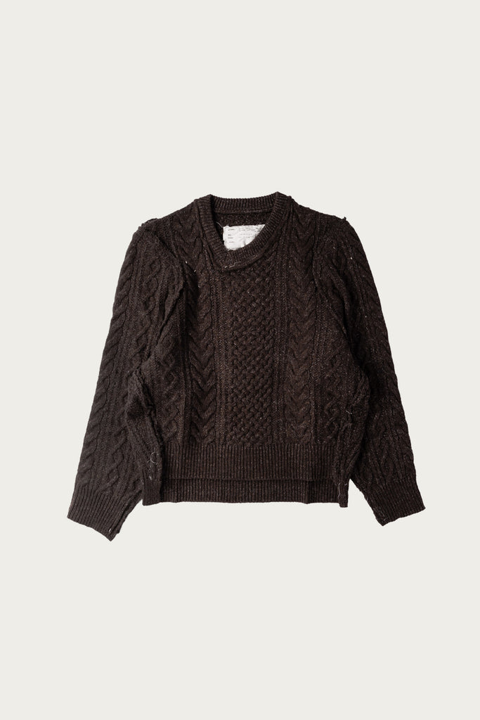 Camiel Fortgens - Frankenstein Cable Knit - Natural Brown Glitter - Canoe Club