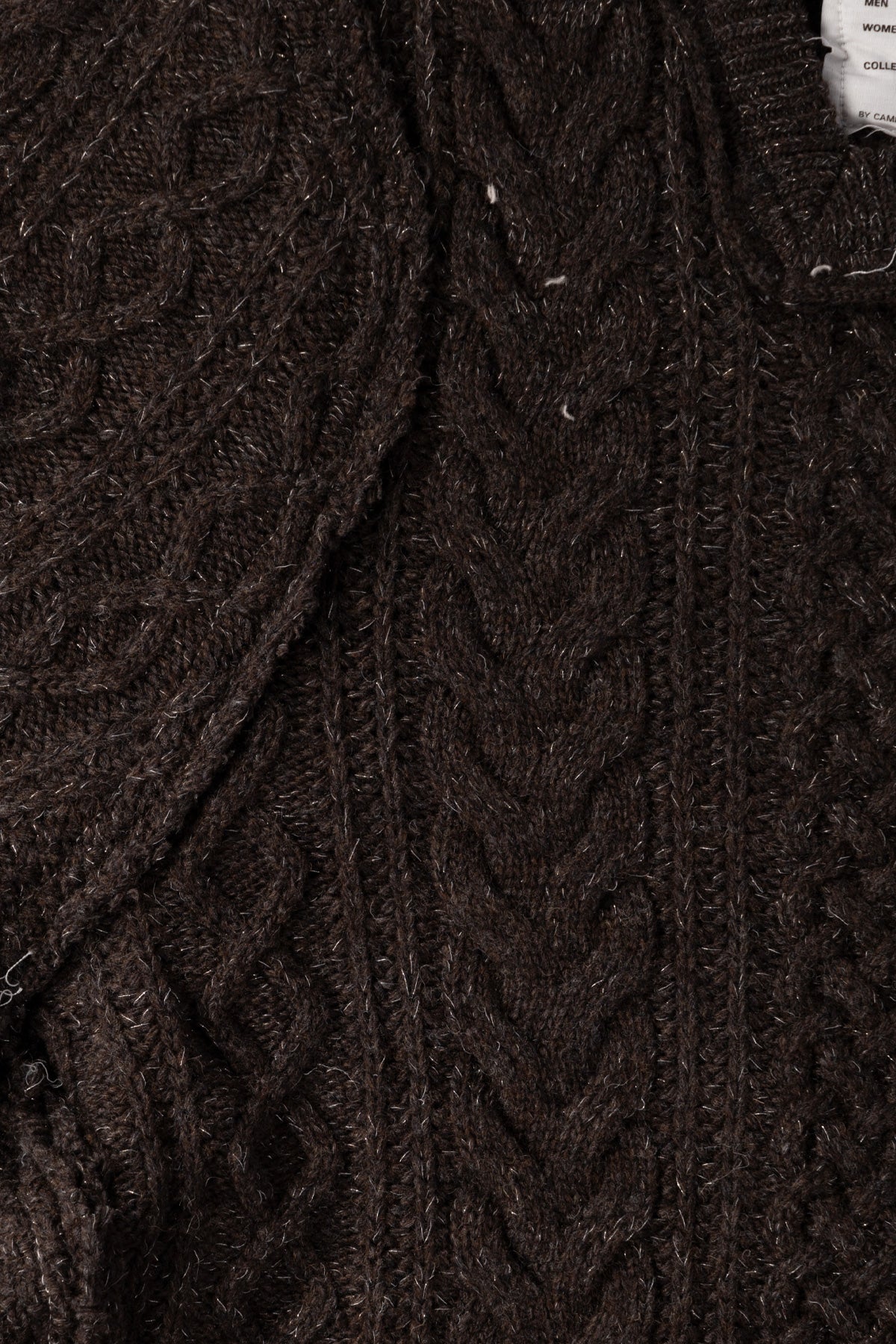 Camiel Fortgens - Frankenstein Cable Knit - Natural Brown Glitter - Canoe Club