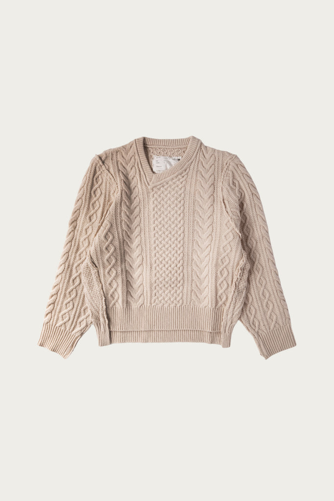 Camiel Fortgens - Frankenstein Cable Knit - Natural Off-White - Canoe Club