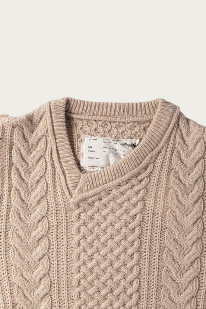 Camiel Fortgens - Frankenstein Cable Knit - Natural Off-White - Canoe Club