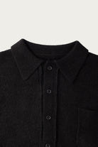 Camiel Fortgens - Hairy Cardigan - Black Alpaca Wool - Canoe Club
