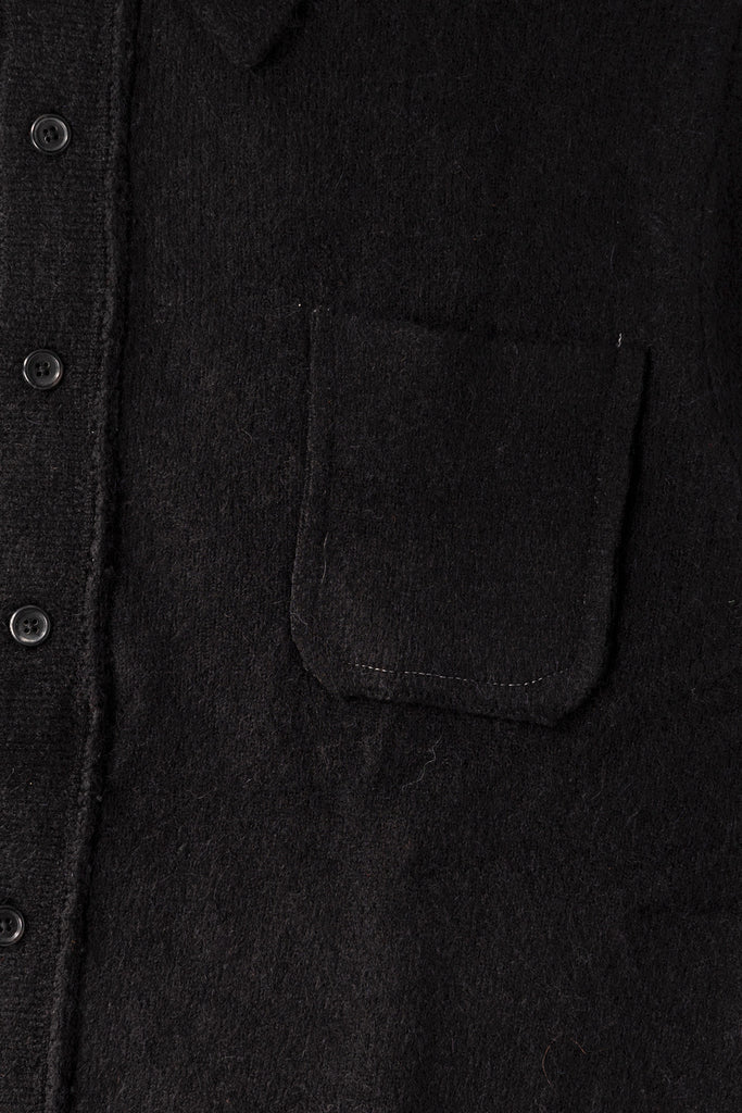 Camiel Fortgens - Hairy Cardigan - Black Alpaca Wool - Canoe Club