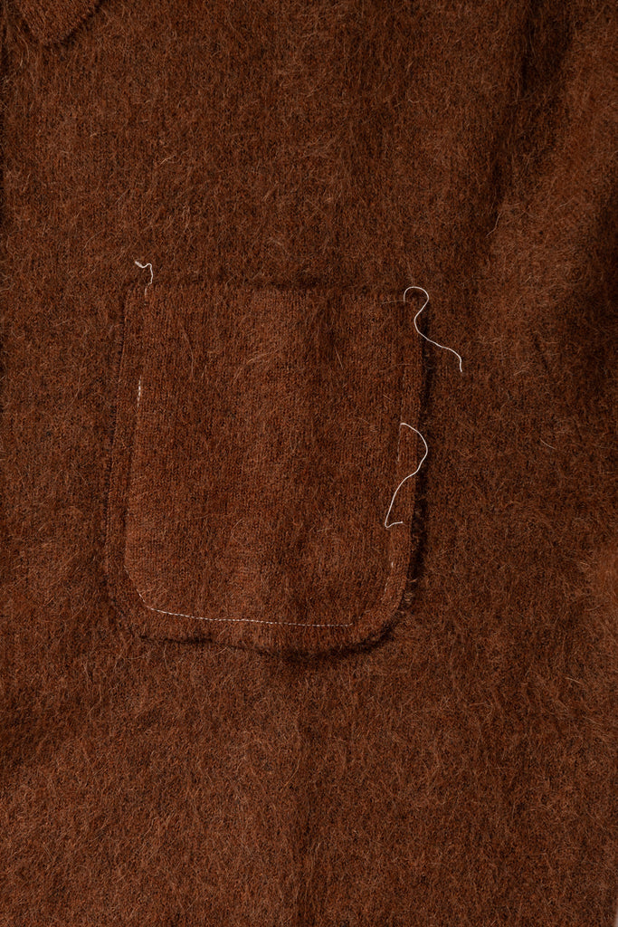 Camiel Fortgens - Hairy Cardigan - Brown Mohair Wool - Canoe Club