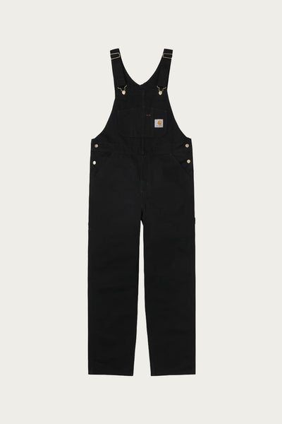Carhartt Work In Progress Bib Overalls | Black Rinsed | Canoe Club