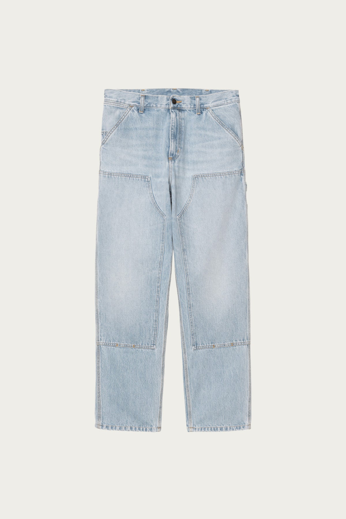 Carhartt Work In Progress - Double Knee Pant - Blue Heavy Worn Bleached - Canoe Club