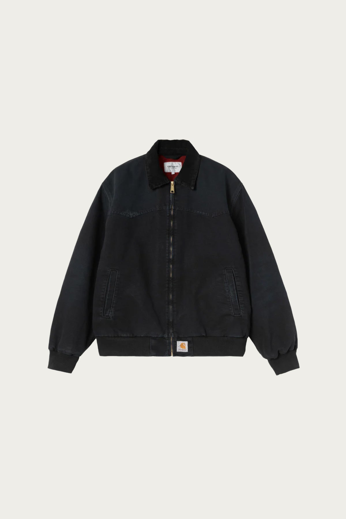 Carhartt Work In Progress - OG Santa fe Jacket - Black/Black Grind Wash - Canoe Club