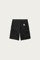 Carhartt Work In Progress - Single Knee Short - Black Garment Dyed - Canoe Club
