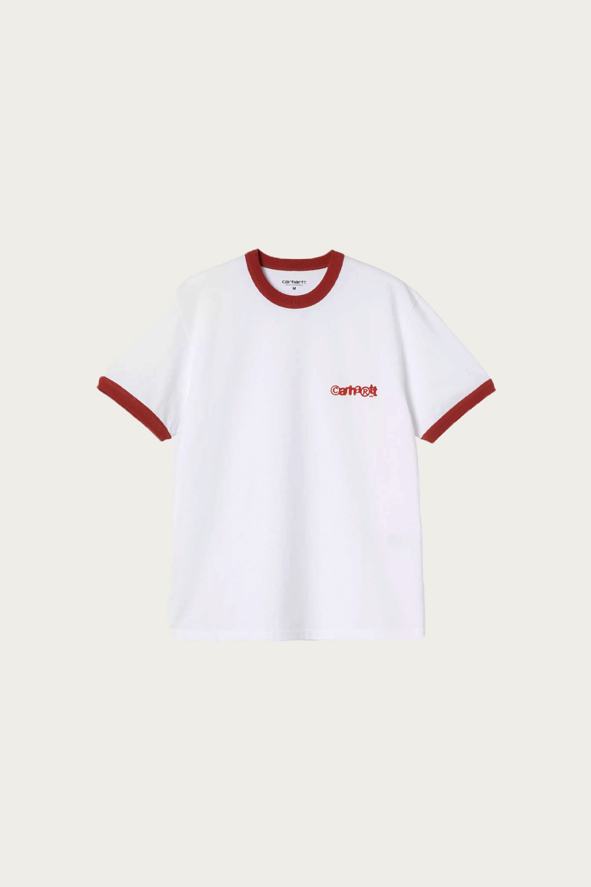 Carhartt Work In Progress - S/S Ip Ringer T-Shirt - White/Red/Red - Canoe Club