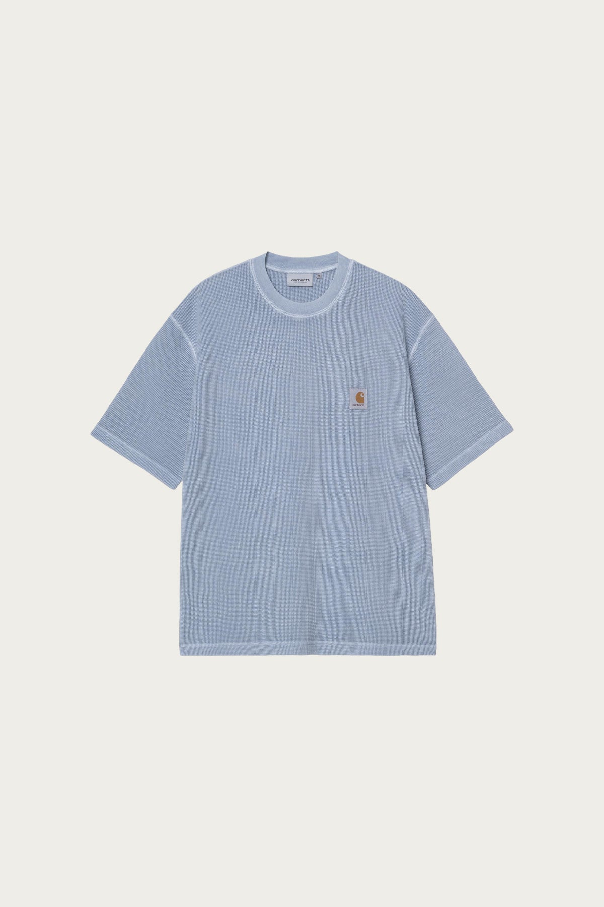 Carhartt Work In Progress - S/S Nelson Waffle T-Shirt - Gentle Blue Garment Dyed - Canoe Club