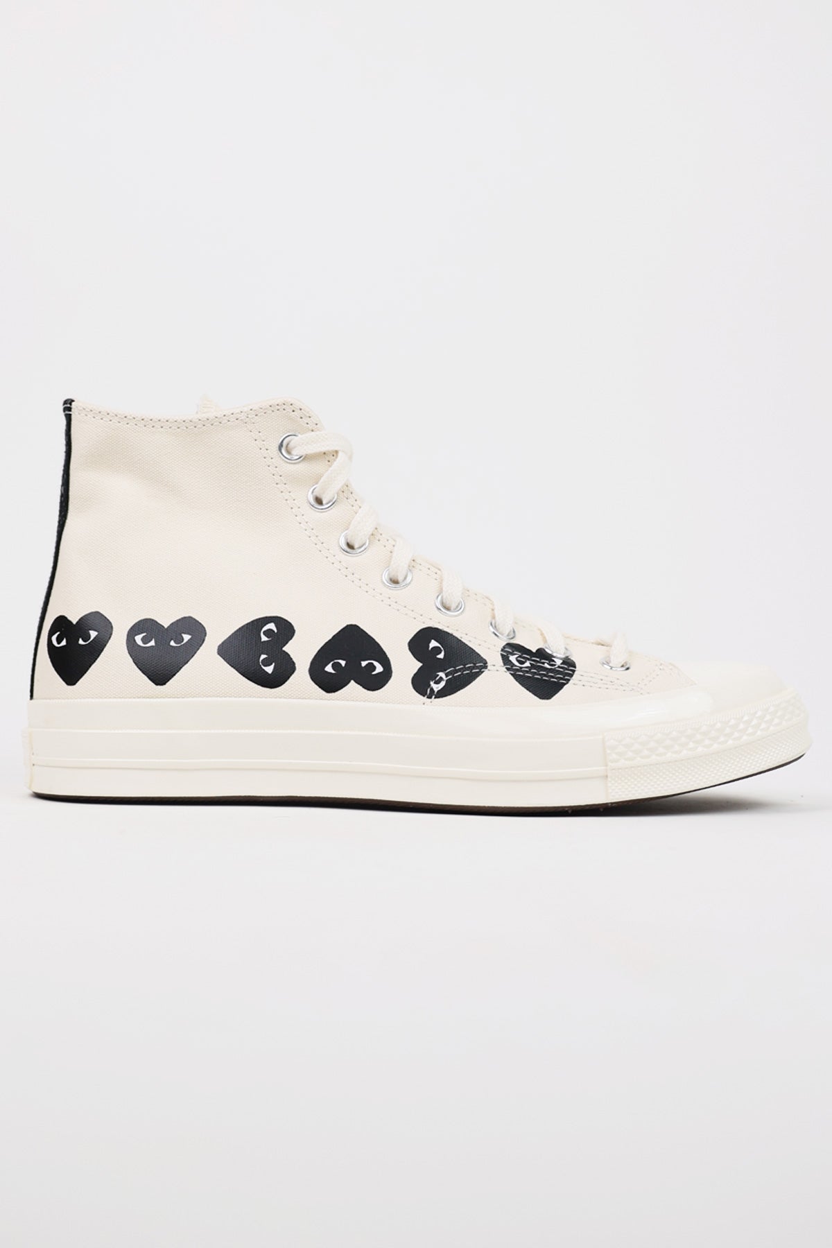 Comme des Garçons PLAY - CdG PLAY x Converse Chuck Taylor Hi - White/Black Hearts - Canoe Club