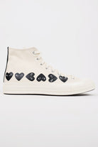 Comme des Garçons PLAY - CdG PLAY x Converse Chuck Taylor Hi - White/Black Hearts - Canoe Club